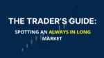 Cover image for the article The Trader’s Guide: Spotting an Always In Long Market, showing candlestick chart trending upward with title overlay.